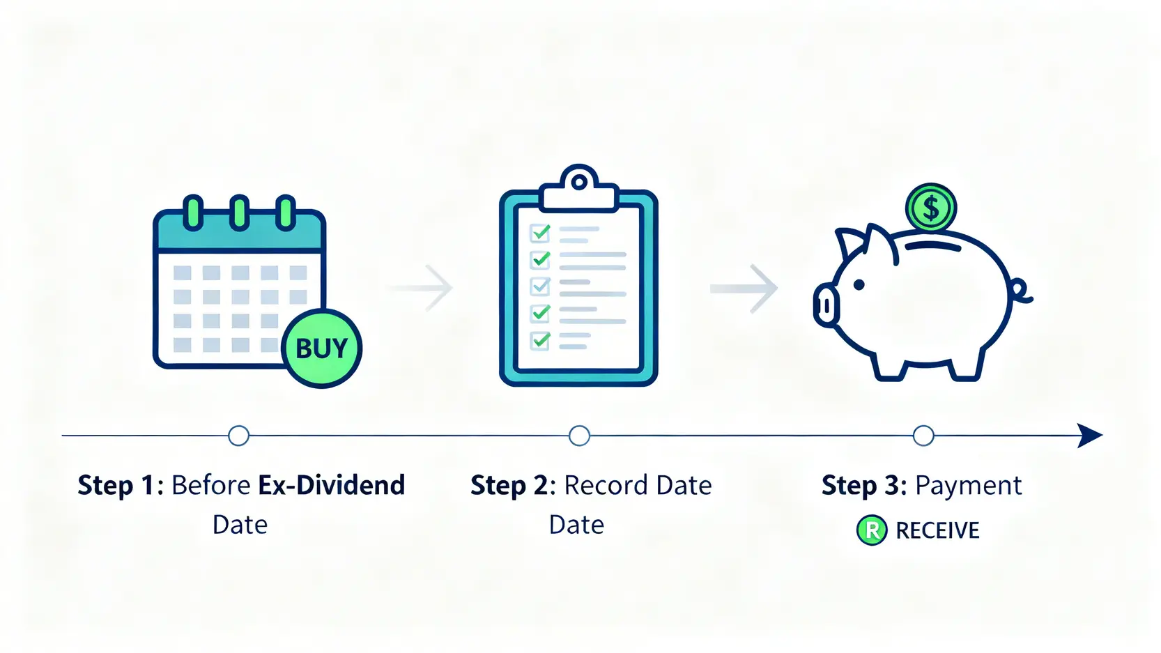 【2026收息股】長江基建股息 (1038) 最新派息紀錄、除淨日及派息率全攻略 2 長江基建股息,1038派息率,長江基建股息紀錄 長江基建股息派發流程圖,展示除淨日、記錄日和派發日三個重要步驟。