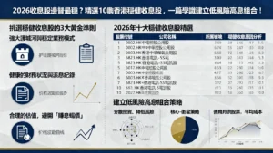 【2026收息股邊隻最穩?】精選10隻香港穩健收息股,一篇學識建立低風險高息組合!