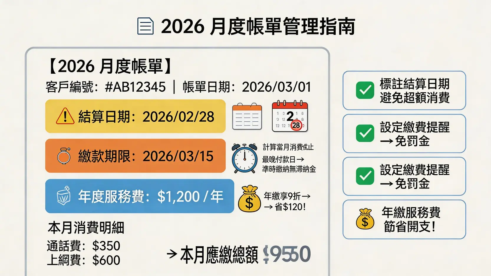 【信用卡月結單教學】2026年一篇搞懂截數日、繳款日、年費!避免罰款必讀指南 1 點睇信用卡月結單,信用卡截數日,信用卡到期繳款日,信用卡年費 【信用卡月結單教學】2026年一篇搞懂截數日、繳款日、年費!避免罰款必讀指南